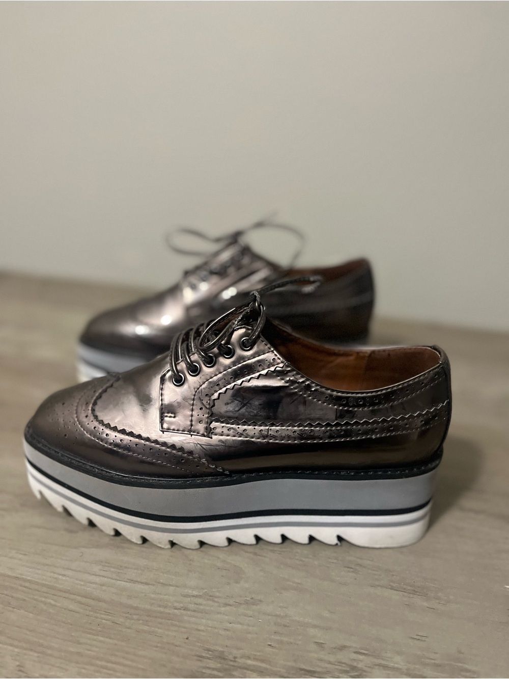Jeffrey Campbell Metallic Platform Shoes